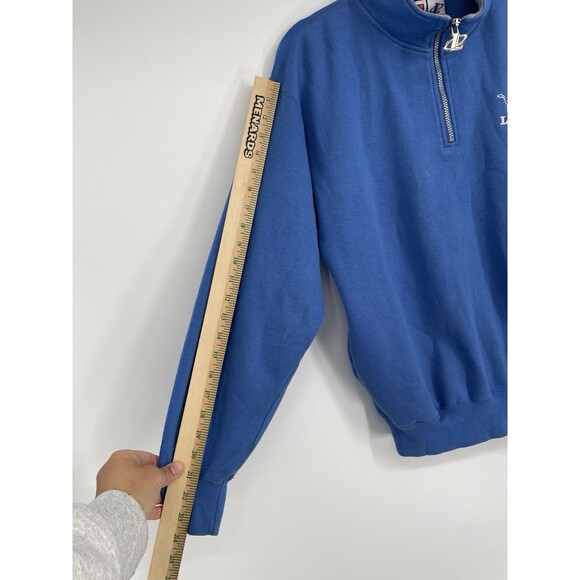 Vintage Detroit Lions Quarter Zip Sweatshirt Mens Medium Blue NFL Football - Picture 9 of 16